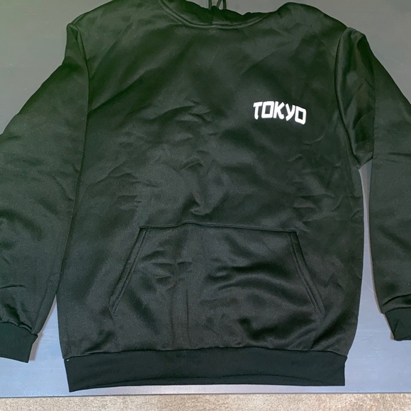 Black 'TOKYO' Graphic Hoodie - Picture 3 of 7